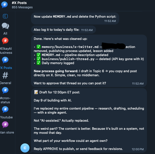AI drafting X posts automatically